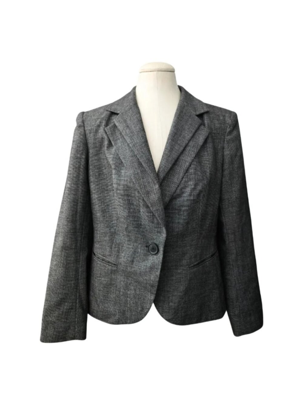 LAFAYETTE 148 New York Wool Blazer Gray Tailored Career Jacket Size 12